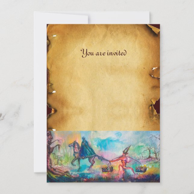 TEMPTATION Dark Knight,Devil's Treasure Parchment Invitation (Front)