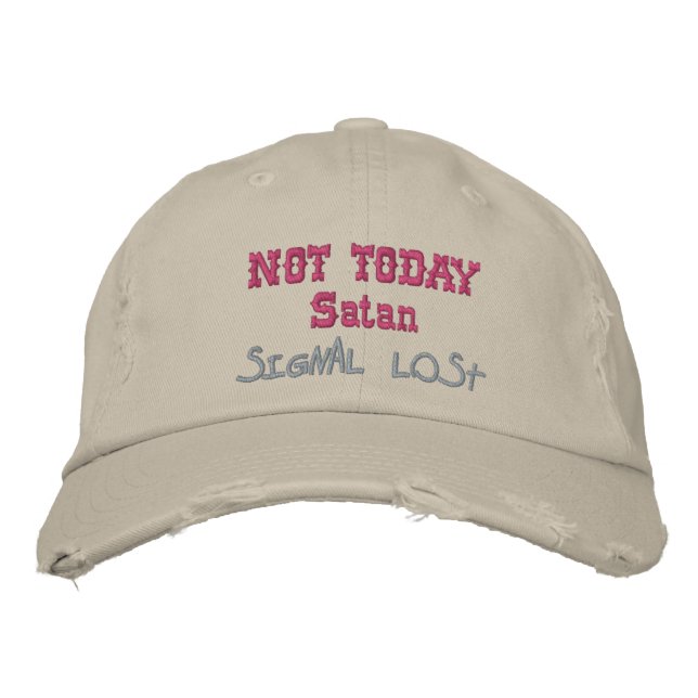 Temptation Fun Humorous  Embroidered Baseball Cap (Front)