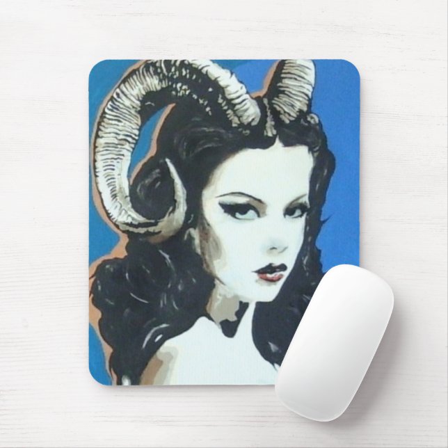 'Temptation in the Magick' Painting on a  Mouse Pad (With Mouse)