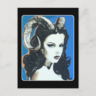 'Temptation in the Magick' Painting on a Postcard