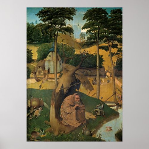 Temptation of Saint Anthony by Bosch Poster