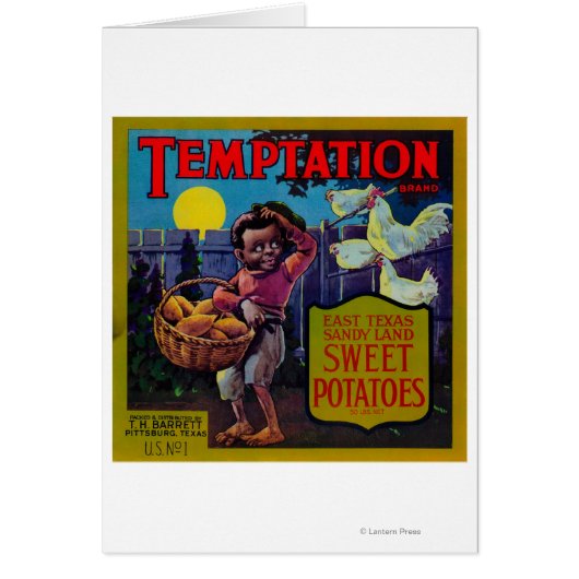 Temptation Yam LabelPittsburg, TX Cards (Front)
