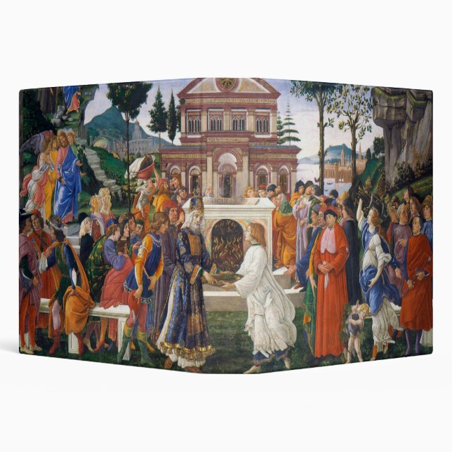 Temptations of Christ, Sandro Botticelli 3 Ring Binder (Background)