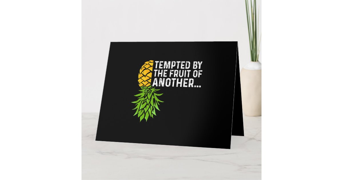 Tempted by the fruit of another swingers lifestyle card zazzle