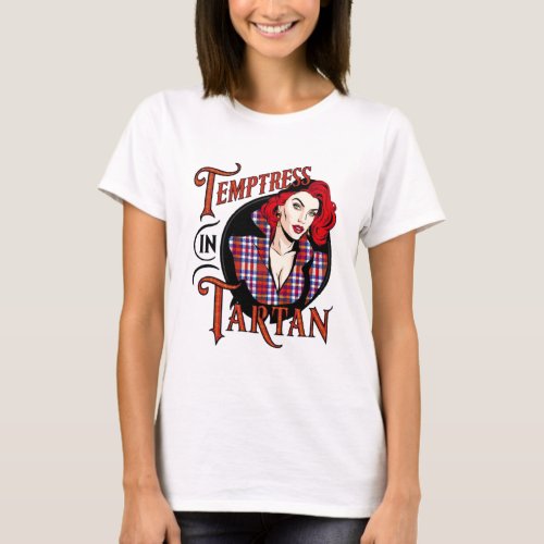 Temptress in Tartan T_Shirt