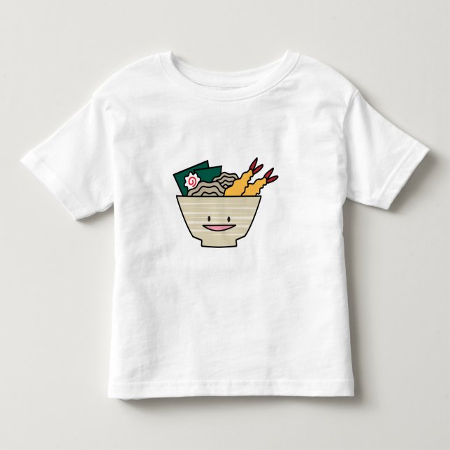 Tempura ramen bowl nori shrimp Japanese noodles Toddler T-shirt (Front)
