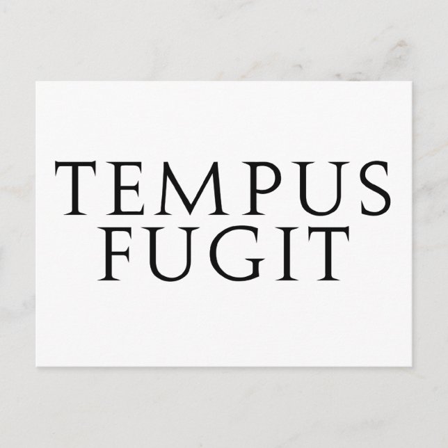 Tempus Fugit Postcard (Front)