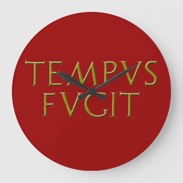 Tempus Fugit Round Clock (Front)
