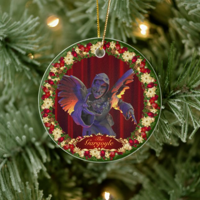 TEN31's Gargoyle Living Art Holiday Ornament. Cera Ceramic Ornament (Tree)