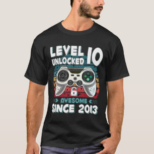 Ten 10yr Bday Son Boy Funny Gamer 10th 10 Year Old T-Shirt