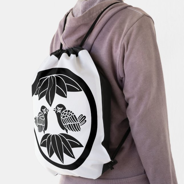 Ten bamboo leaves & facing sparrows Bags (Insitu)