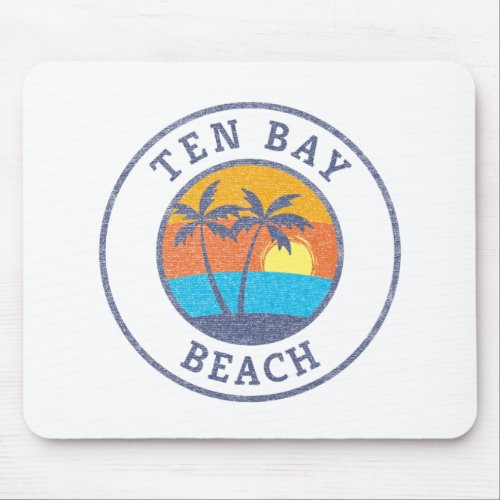 Ten Bay Beach Bahamas Faded Classic Style Mouse Pad