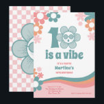 Ten Birthday Girl Party Invitation<br><div class="desc">Unique Ten Birthday Girl Party Invitation! With a '10 is a Vibe' design this retro-styled birthday invite encapsulates the joyful spirit of a decade lived to the fullest. Each invitation boasts a cool, smiling daisy design, matched perfectly with vibrant retro letters that make an exciting statement. The '10 is a...</div>