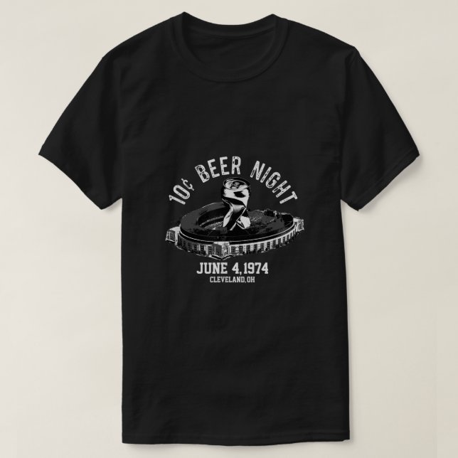 Ten Cent Beer Night Cleveland CLE Baseball T-Shirt (Design Front)