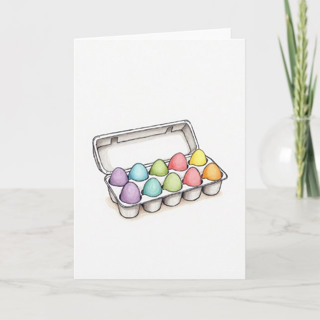 Ten Colorful Eggs Art Card (Front)