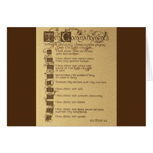 ten commandments (Front Horizontal)