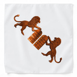 Ten Commandments and Lions Bandana