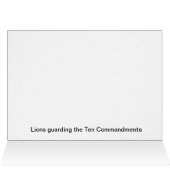Ten Commandments and Lions Cards (Inside Horizontal (Top))