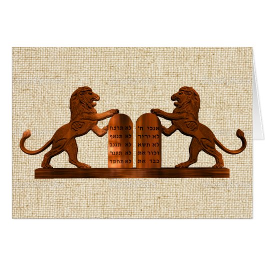 Ten Commandments and Lions Cards (Front Horizontal)