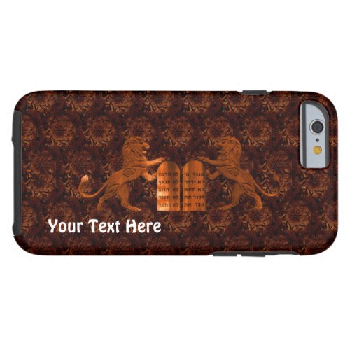 Ten Commandments and Lions Tough iPhone 6 Case