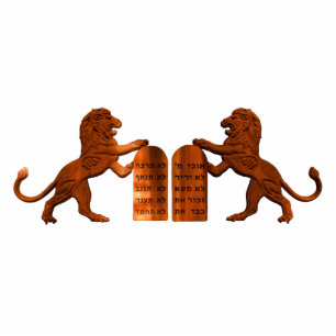 Ten Commandments and Lions Cutout
