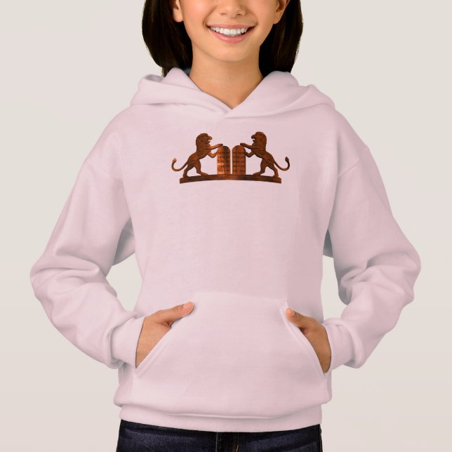 Ten Commandments and Lions Hoodie (Front)
