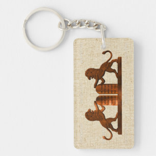Ten Commandments and Lions Keychain