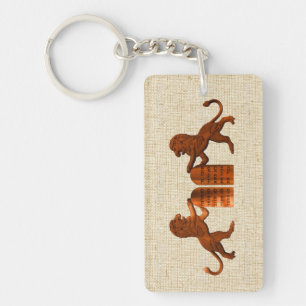 Ten Commandments and Lions Keychain