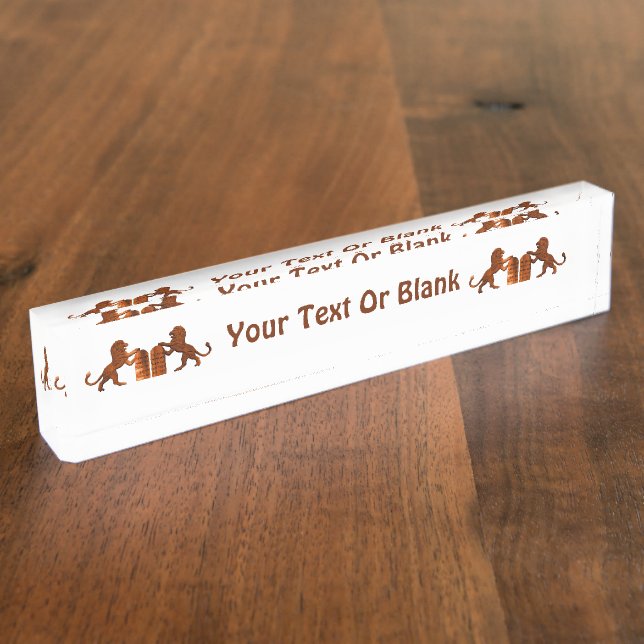 Ten Commandments and Lions Name Plate (Side)