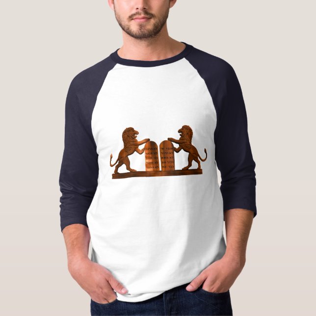 Ten Commandments and Lions T-Shirt (Front)