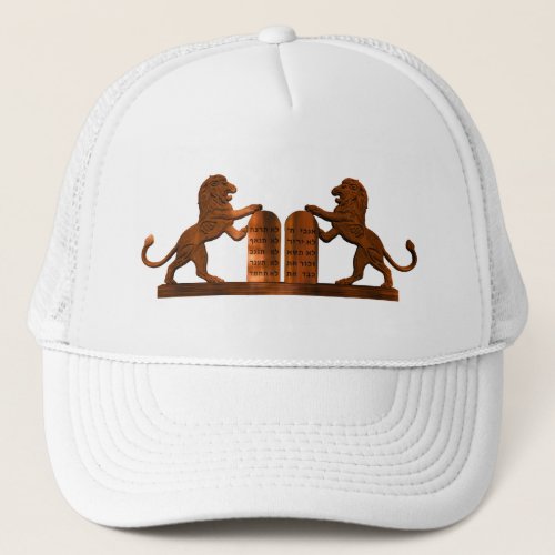 Ten Commandments and Lions Trucker Hat