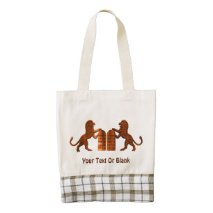Ten Commandments and Lions Zazzle HEART Tote Bag