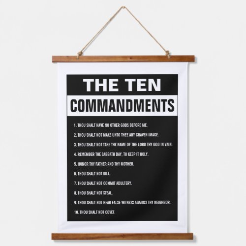 Ten Commandments Bible Verse Christian Religious Hanging Tapestry