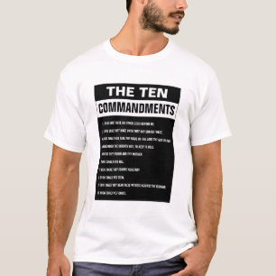 Ten Commandments Bible Verse Christian Religious T-Shirt