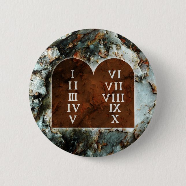 Ten Commandments Button (Front)