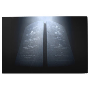 Ten Commandments Card Metal Print