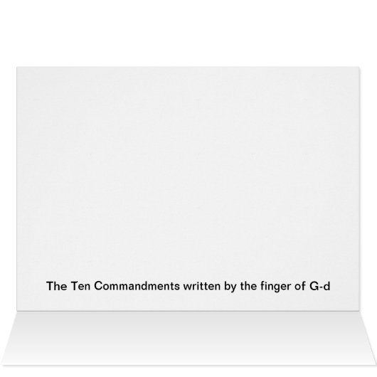 Ten Commandments Cards (Inside Horizontal (Top))