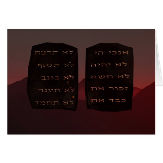 Ten Commandments Cards (Front Horizontal)