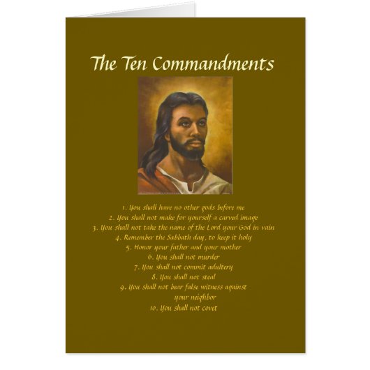 Ten Commandments Cards (Front)