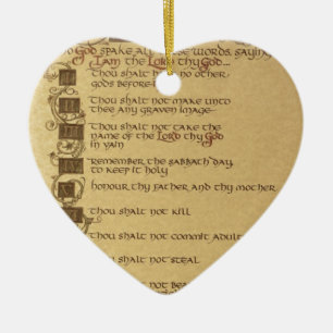 ten commandments ceramic ornament