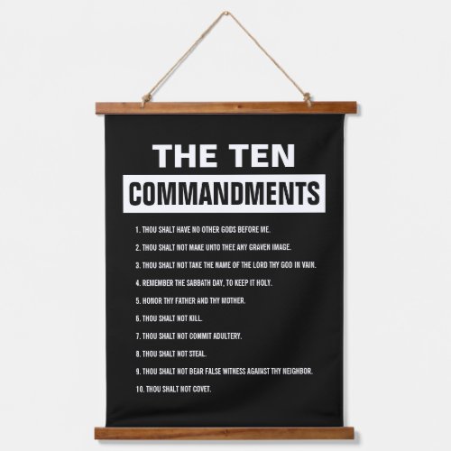 Ten Commandments Christian Religious Bible Verse Hanging Tapestry
