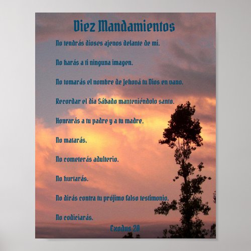 Ten Commandments _ Cielo Poster