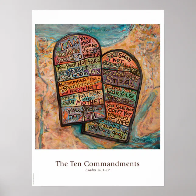 Ten Commandments Classroom Poster | Zazzle