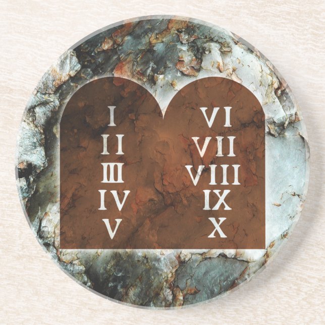 Ten Commandments Coaster (Front)