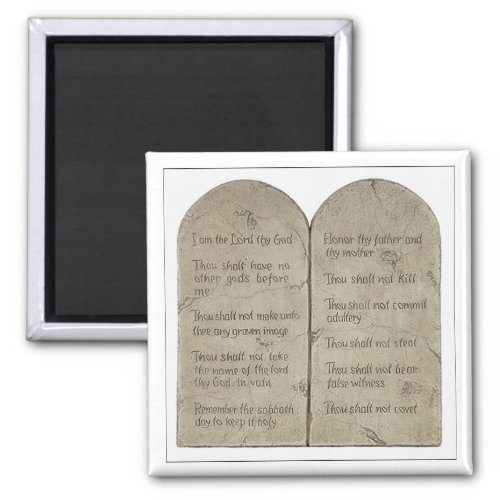 Ten Commandments in English Magnet