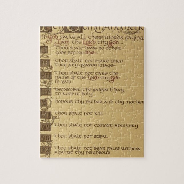 ten commandments jigsaw puzzle (Vertical)