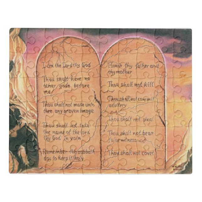 "Ten Commandments" (Jigsaw Puzzle) Jigsaw Puzzle (Puzzle Horizontal)