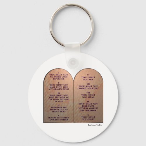 Ten Commandments Keychain