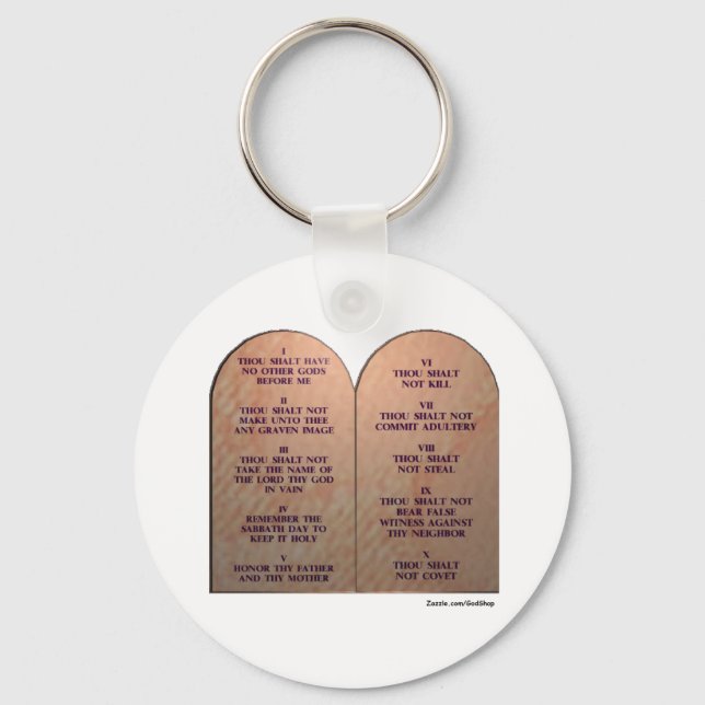 Ten Commandments Keychain (Front)