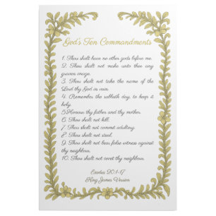 Ten Commandments KJV Gallery Wrap